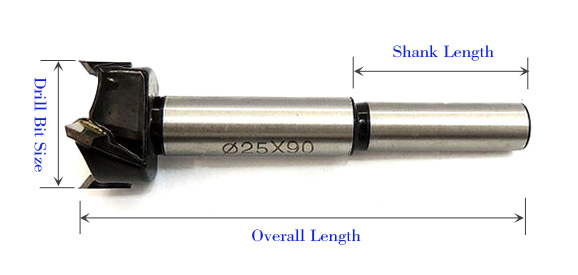 Forstner Drill Bits, Drill Bit Size 15mm, Overall Length 90mm