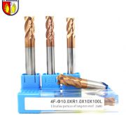 Corner Radius End Mills HRC 60, 75-100mm Overall Length