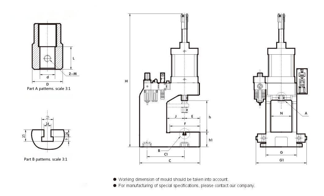 Pneumatic Press PRNB